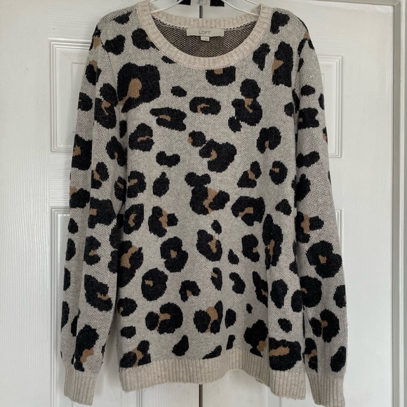 Loft leopard print sweater - Picture 5 of 9